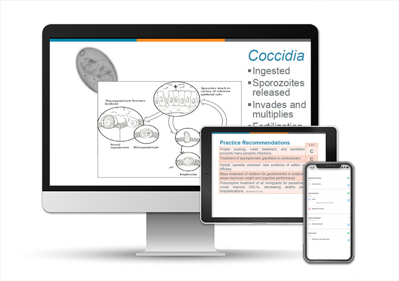 Global Health CME: Gastrointestinal Parasitology education on multiple screens