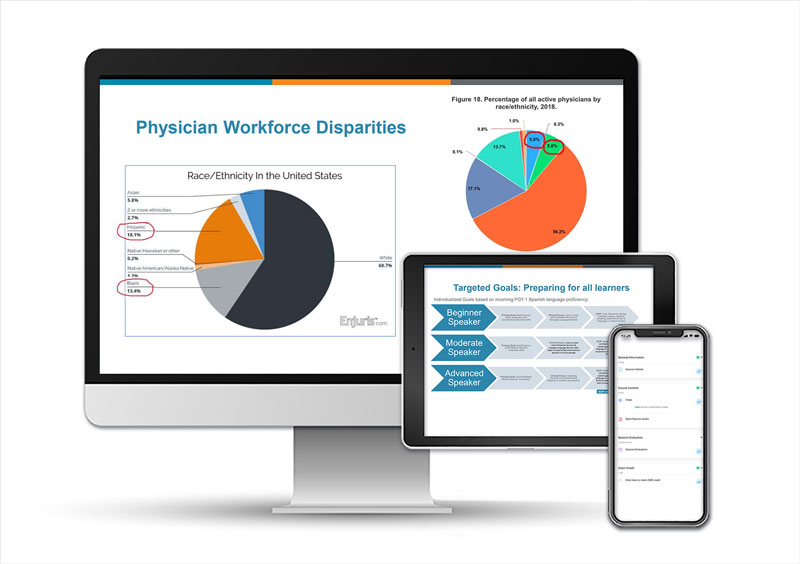 Using Health Equity to Reduce Disparities in Patient Care education on multiple screens