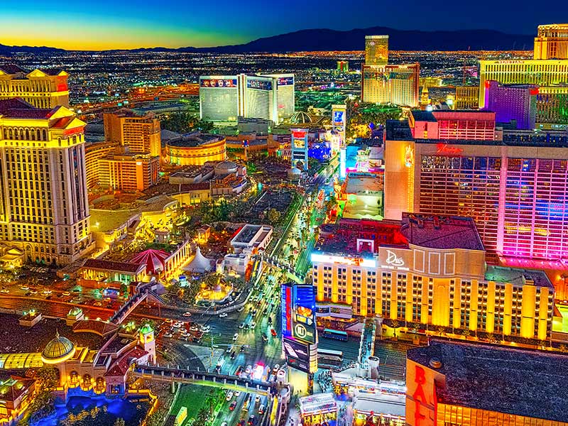 aerial view of Las Vegas, NV 