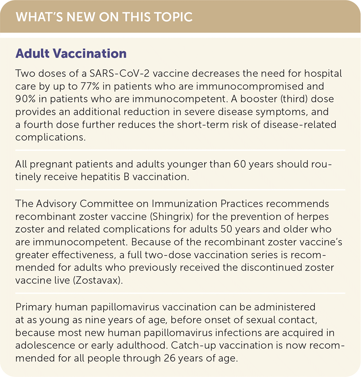 Adult Vaccination | AAFP